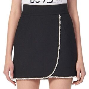 Sandro Paris Vicky Embellished Mini Wool Skirt